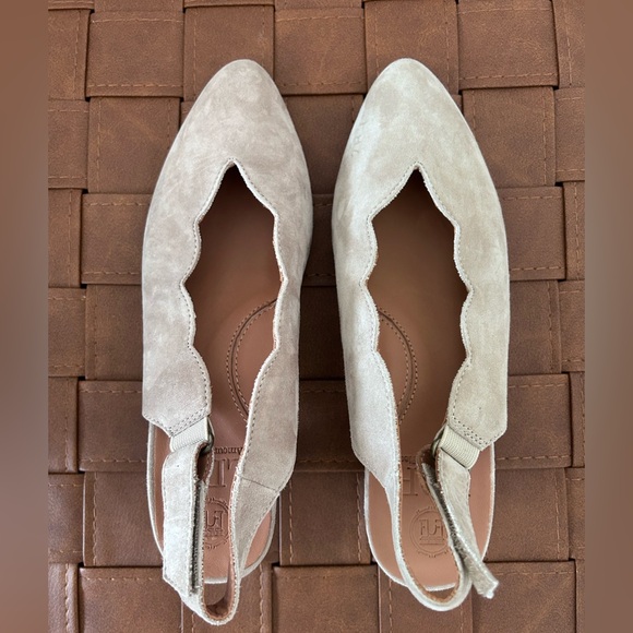 L’amour Des Pieds Hulda Sling-Back Pump Taupe Suede Leather Women’s 6.5 NEW $240 - Picture 6 of 13